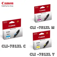 在飛比找博客來優惠-CANON CLI-751XL C/M/Y原廠墨水組