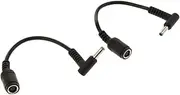 Premium 2 Pieces 7.4x5.0mm Female to 4.5x3.0mm Male Right Angle Power with Plug Adapter for