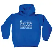 My Imaginary Friend Thinks You Have Serious - Funny Novelty Kids Children Hoodie