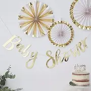 Ginger Ray Baby Shower Bunting, Gold