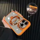 For iPhone 12 13 14 15 16 Pro Max Double Bracket Stand Mag Safe Case Lens Cover