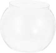 Clear Plastic Fish Tank Impact Resistant Goldfish Bowl for Office Home Elegant Desktop Aquarium Compact Turtle Tank Accessories High Transparency for Clear Observation