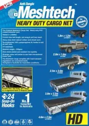 Heavy Duty Meshtech Cargo Net Dual Cab Ute Trailer Tonneau Tarpaulin 2.0m x 1.8m