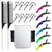 8 PCS Parting Hair Selecting 6 Hair Sectioning Styling Clips Hair Parting7233