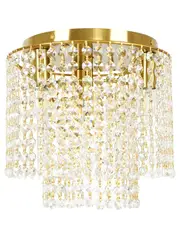 Sarita 300mm 4 Light Flush Mount in Aged Brass