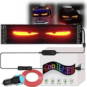 Colorful Eye Lamp Soft Screen For Car Windows, Scrolling Led Sign, Ultra-Thin Flexible Bluetooth Led Screen, Programmable Flexible Matrix Screen For Car, Bar, Store Edit Text Graffit (3.6 * 14.7in)