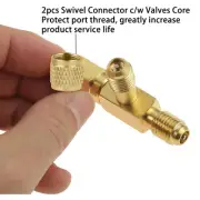 Refrigeration 1/4" Valves Adapter Quick Coupler Access Tee With Swivel Connector