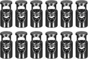 12Pcs Metal Cord Locks, 5Mm Single Hole Spring Stopper Fastener Slider Toggles E