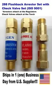 OXYGEN/ACETYLENE/PROPANE FLASHBACK ARRESTOR/CHECK VALVE SET-TORCH WELDING 288