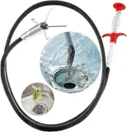 Drain Snake Hair Drain Clog Remover Tool- Flexible Grabber Claw Pick Up Reacher