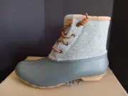 NIB Sperry Top-Sider Women's Sz 9 10 Saltwater Duck Boots Ankle Wool Dark Gray