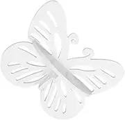 DOITOOL Butterfly Storage Rack Decorative Wall Shelf Butterfly Nursery Decor Nursery Wall Shelves Bedroom Wall Shelf Floating Bedroom Shelves Wall Mounted Shelves Plastic White