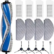 Spare Accessories Compatible with Ecovacs Deebot N20 Plus/ N20 /N20 PRO Plus Robot Vacuum Cleaner,1 Main Brush Roller,4 Side Brushes,4 Hepa Filters,4 Mop Pads