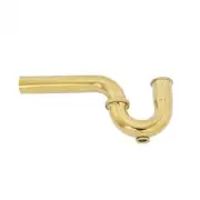 P Trap Titanium plated Brass Finish Stainless Steel 1 1/4" W/ Clean Out