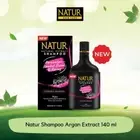 NATUR Shampoo Natural Argan Nourish Strong Hair Soft Healty Dry Damage 140x2