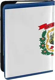[JEJEA] West Virginia State Flag Print Travel Organizer Credit Cards Case Passport BookPassport Holder Cover Wallet forTraveling,, Black, One Size