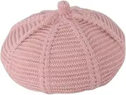[ANDRESLAD] Pink Wool Beret Hat for Solid Color Beanie for Autumn Fashion Stylish Accessory for Wardrobe Durable Attractive Design
