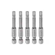 5pcs 5/32" Hex Screwdriver Bit 1/4" Hex Shank 2" Length Magnetic Power Drill Bit