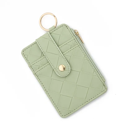 2025 New Arrival PU Leather ID Credit Card Holder Wallet with Wristlet Bangle Si