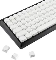 YMDK Pure White MOA Profile Keycap 129 Key Simple Style PBT Dye Sublimation Custom Keycaps for 61/68/84/87/98/104/108 MX Mechanical Keyboard