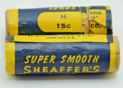 2 Vintage ANTIQUE Sheaffer's Super smooth mechanical pencil lead .046" H 15C