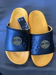 Nike Jordan Play Slide Men's 11 Black Yellow PSG Paris Saint-Germain FD2114-007