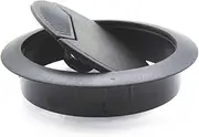 Desk Cable Grommet，Desk Cable Hole， Desk Grommet 4pcs/Pack 60mm 53mm 50mm Computer Desk Table Grommet Wire Hole Cover(Black Color,Desk Hole 50mm)