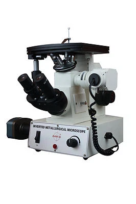 Incident light Metal Inspection Metallurgical Inverted Microscope w 1.3Mp Camera