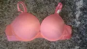 VS pink super push up bra size 36b new Neon Coral Logo