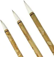 Artway Chinese Brush Set x 3 - Small, Medium & Large, Bamboo