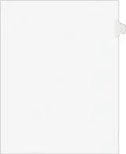 Individual Legal Exhibit Avery Style Dividers 4 Side Tab 8.5x11in 25 Sets/PK 3EA