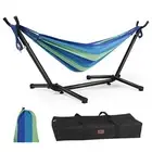 Children's Hammock with Stand,220lb Capacity, with Portable Child size Blue