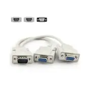 Cable Dual VGA Splitter 1 Male To 2 Female Splitter Screen Display Monitor