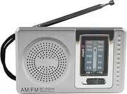 Portable Pocket Radio, Battery Operated AM FM Radio with Loud Speaker, Earphone Jack, Great Reception and Stereo Bass Sound for Indoor Outdoor