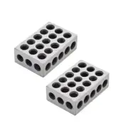 LABLT 1 Pair 1-2-3 Blocks 23 Holes Ultra Precision .0002" Machinist 123 Jig