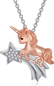 Unicorn Pony Necklace Sterling Silver Unicorn Horse Jewelry Unicorn Gifts for Te