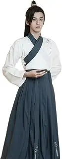 [MAIFURUN] Men Traditional Swordsman Cosplay Costume Chinese Tang Dynasty Suit Oriental Kimono National Folk Dance Robe Wear