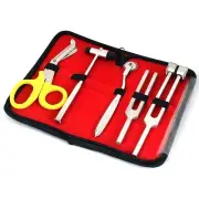 6 Piece Diagnostic Kit Medic Student - Reflex Hammer and Tuning Fork Set C 128
