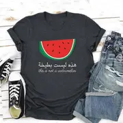 This Is Not A Watermelon T-Shirt Funny Watermelon Men Women Tshirts Short Sleeve Graphic T Shirts Women Clothing Streetwear Tops dark grey XL