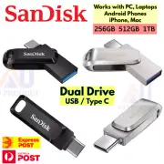 SanDisk Dual Type C USB Flash Drive 128GB 256GB 512GB 1TB Luxe USB Type-C Memory