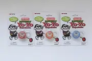 3 New Vintage Duncan Blue Red and Orange Butterfly Yo-Yo Keychain 1999 Basic Fun