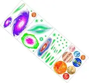 CATIEBYE Glow in The Dark Decals Boys and Girls Room Planet Luminous Wall Stickers 4pcs Set