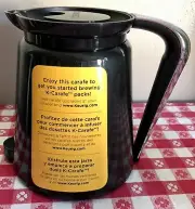 Keurig Carafe 2.0 Black with Chrome Handle Replacement Coffee Pot 32 Oz