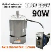 220V 110V Optical Axis Deceleration Geared AC Motor With Speed Controller 90W