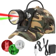 LED Coyote Hog Coon Hunting Lights, Rechargeable Hunter Headlamp, Waterproof wit