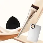 Ultra Thin Crescent Foundation Brush Set Lightweight Face Contour Brush _ha