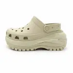 【全館滿額折】 週年慶 CROCS 卡駱馳 奶茶色 經典光輪 克駱格 厚底 涼拖鞋 女款B3852【新竹皇家207988-2Y2】