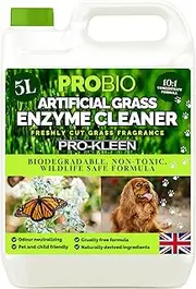 Pro-Kleen ProBio Artificial Grass Cleaner Enzyme Based Deodoriser Odour Eliminator 5L Non-Toxic Cruelty-Free Pet Friendly. Fresh Cut Grass Fragrance. Naturally derived Probiotic Cleaning Power