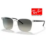 【原廠公司貨】RAYBAN 雷朋 亞洲版 舒適加高鼻翼 時尚太陽眼鏡 RB4387F 134911 透明框漸層灰鏡片