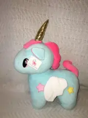 Jax & Olivia Super Soft Maintains Shape Magical Princess Unicorn Plush Baby Blue